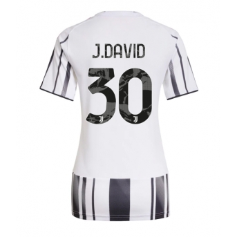 Billige Fotballdrakt Juventus Jonathan David #30 Replika Hjemmedrakt Dame 2025-26 Kortermet